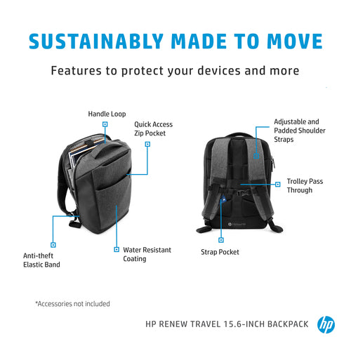 HP Renew Travel 15.6-inch Backpack HP Renew Travel 15.6-inch Backpack